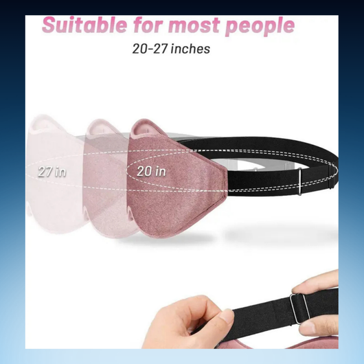 3D Contoured Blackout Sleep Eye Mask with Lash-Friendly Design