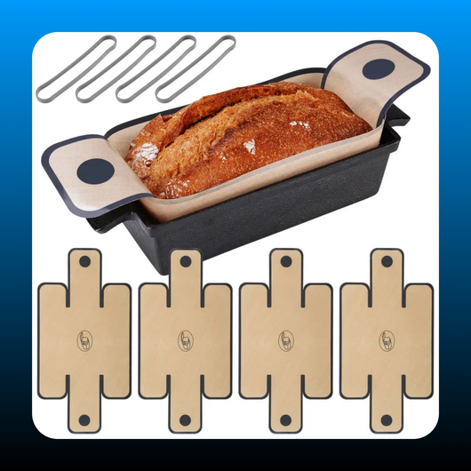 4-Pack Silicone Bread Loaf Pan Liners