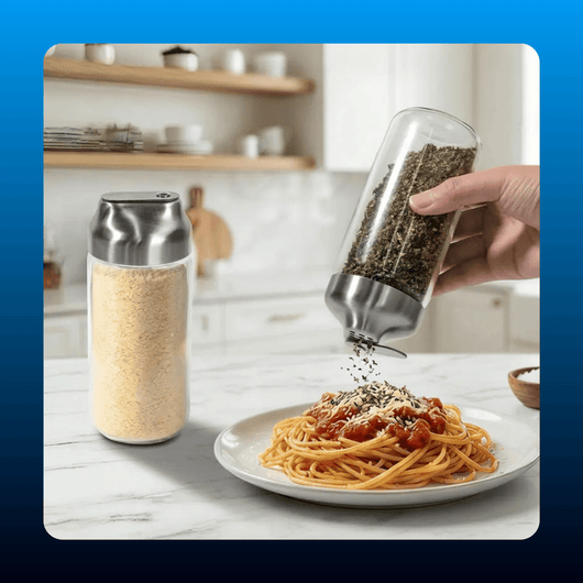 Glass Spice Dispenser with Stainless Lid