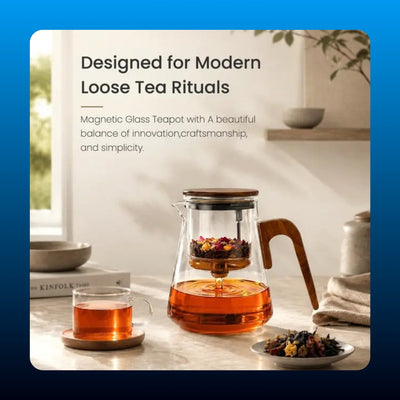 Magnetic Valve Glass Teapot with Infuser