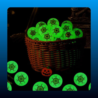 Glow In The Dark Halloween Bouncy Balls (72 Pack)