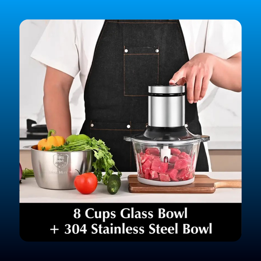 8 Cup Glass Food Processor