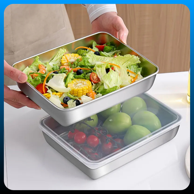 3PCS Stainless Steel Fresh-Keeping Box