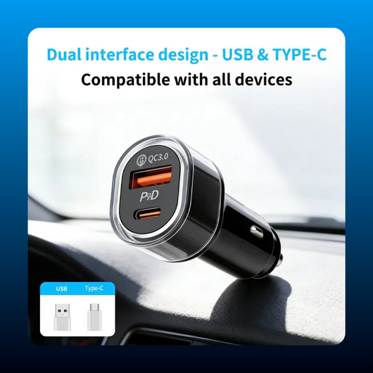 Dual-Port Fast Car Charger
