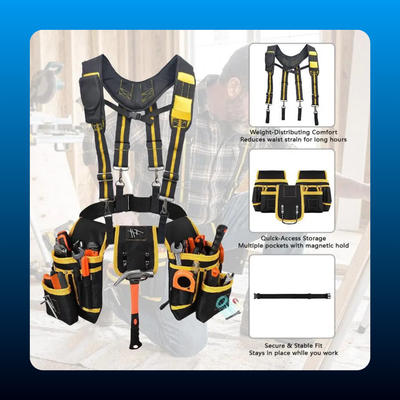Magnetic Tool Belt Tool Belt Organizer With Suspenders Magnetic Tool Pouch