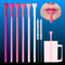 6PCS Anti Wrinkle Straws with Silicone Widen Flat Tip