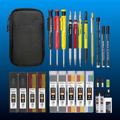 Carpenter Pencil Set with Sharpener