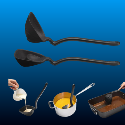 Fold-Flat Measuring Ladle with Silicone Squeegee Tip
