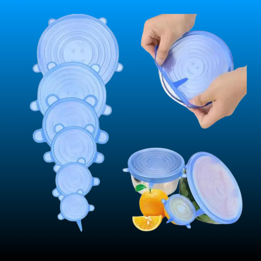 Reusable Stretchable Silicone Bowl Lid (6 Pack)