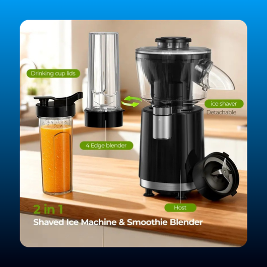 2-in-1 Shaved Ice Machine and Smoothie Blender