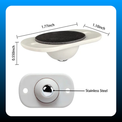 Self Adhesive Mini Caster Wheels (8 Pcs)