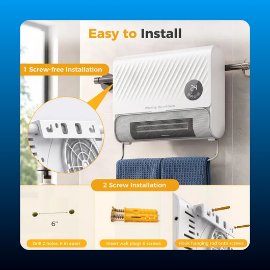 Wall Mounted Panel Heater with Towel Rack
