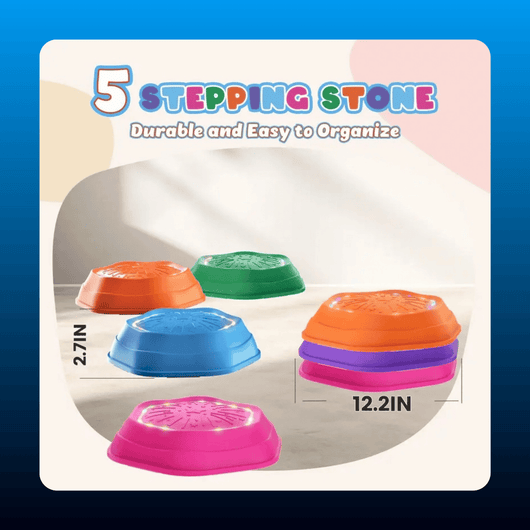 Light-Up Musical Stepping Stones, 5 Pack