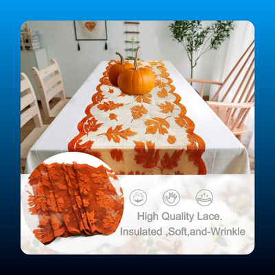 Maple Leaf Lace Table Runner