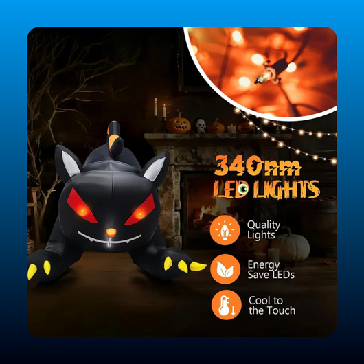 Giant Inflatable Black Cat Decoration