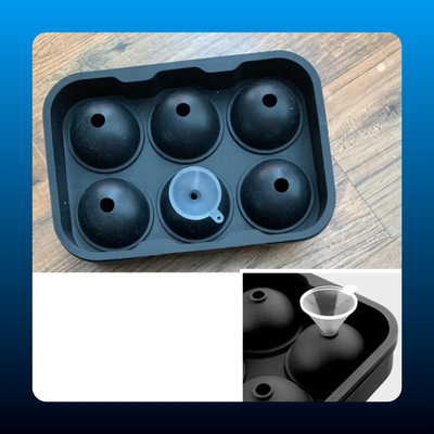 2 Pack Whiskey Ice Cube Mold Maker Trays with Lid