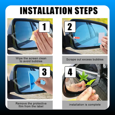 4PCS Car Rearview Mirror Film