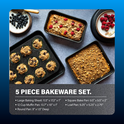 Complete Nonstick Cookware and Bakeware Set