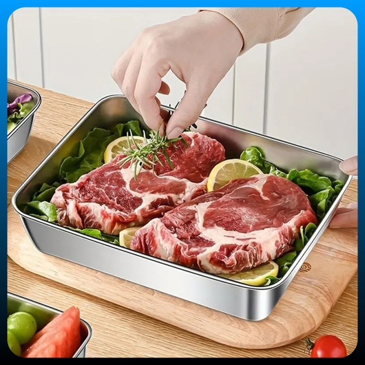 3PCS Stainless Steel Fresh-Keeping Box