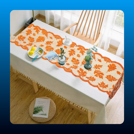 Maple Leaf Lace Table Runner