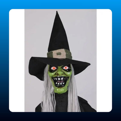 Animatronic Seated Cackling Witch Prop