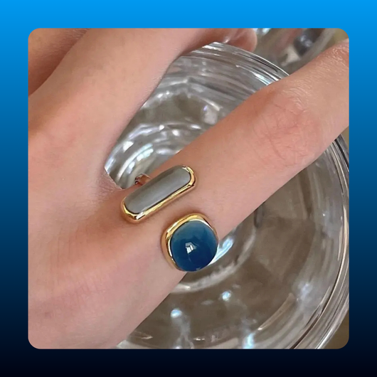 Boho Gemstone Ring Set