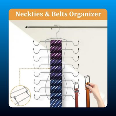 Sturdy Metal 8-Tier Bra Hangers with 8-Tier Hooks