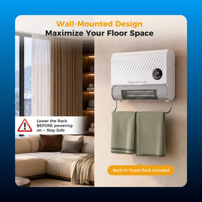 Wall Mounted Panel Heater with Towel Rack