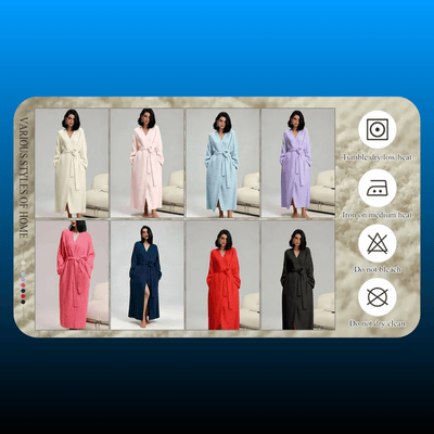 Double Sided Fleece Wrap Robe