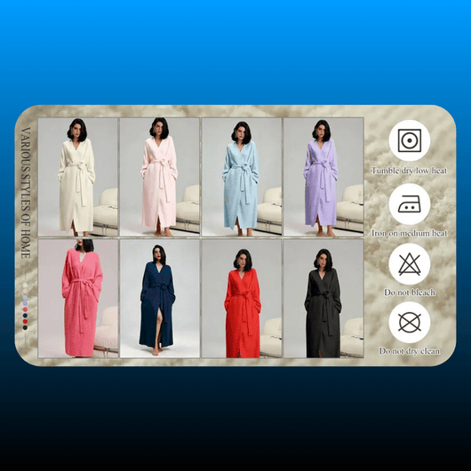 Double Sided Fleece Wrap Robe