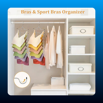 Sturdy Metal 8-Tier Bra Hangers with 8-Tier Hooks
