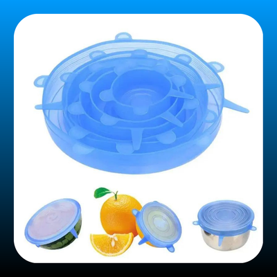 Reusable Stretchable Silicone Bowl Lid (6 Pack)