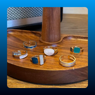 Boho Gemstone Ring Set