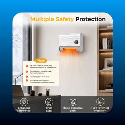 Wall Mounted Panel Heater with Towel Rack