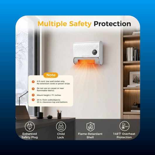 Wall Mounted Panel Heater with Towel Rack