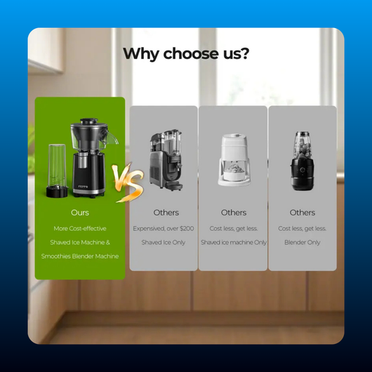 2-in-1 Shaved Ice Machine and Smoothie Blender
