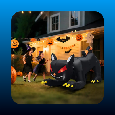 Giant Inflatable Black Cat Decoration