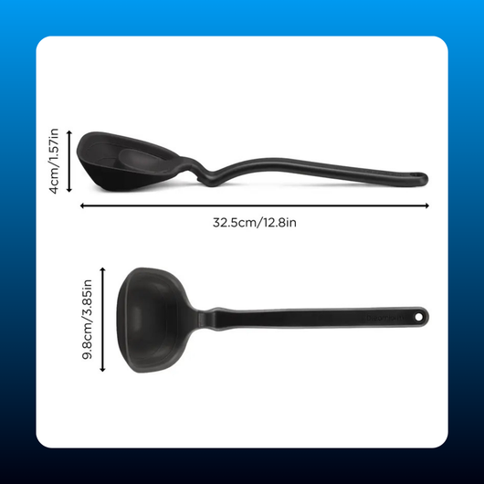 Fold-Flat Measuring Ladle with Silicone Squeegee Tip