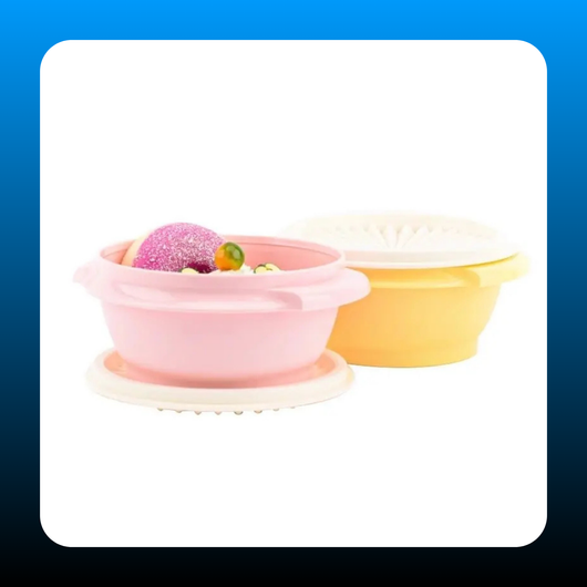 4-Pack Pastel Food Storage Bowl Set