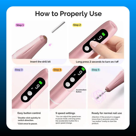 Portable Electric Nail File with Sanding Kit