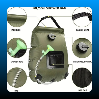 Portable Solar Heated Camping Shower Bag
