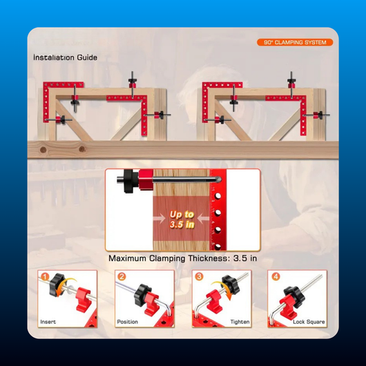 Corner Clamps for Woodworking (4 Pack)