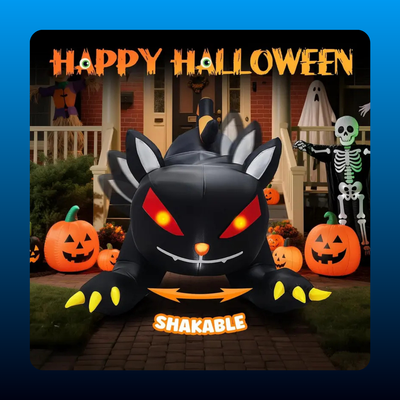 Giant Inflatable Black Cat Decoration