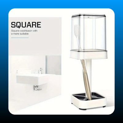 Dustproof Toothbrush Holder with Cover and Cup