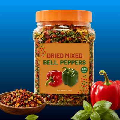 Dried Red & Green Bell Pepper Flakes Mix