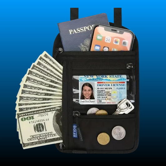 RFID-Blocking Travel Crossbody Wallet