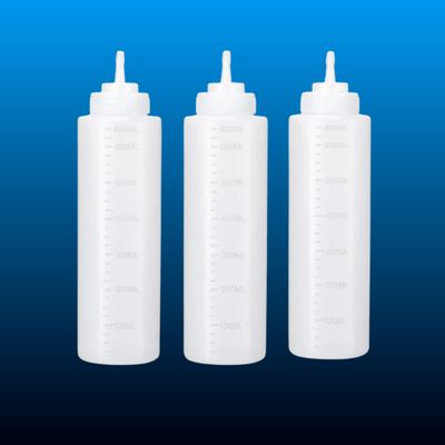 4-Pack 22 oz Condiment Squeeze Bottles