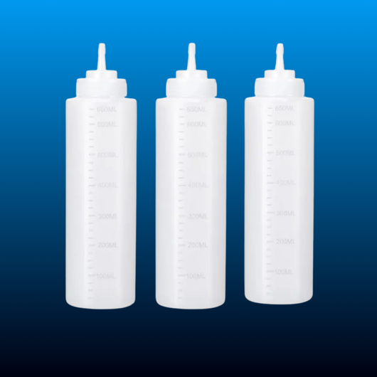 4-Pack 22 oz Condiment Squeeze Bottles