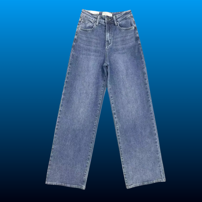 Three Length Wide Leg Jeans