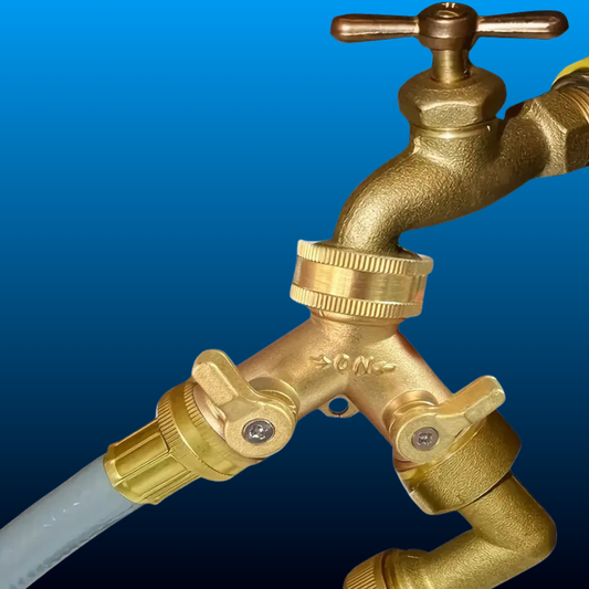 Metal Brass Garden Hose Y-Valve Splitter